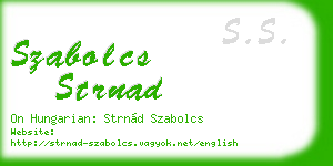 szabolcs strnad business card